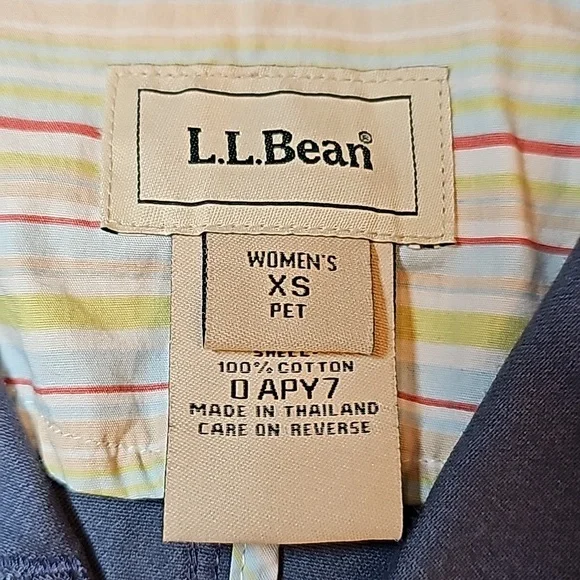 NEW VINTAGE L.L.BEAN BLUE LONG SLEEVE BUTTON-UP CROPPED JACKET - Picture 14 of 16